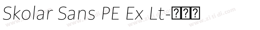 Skolar Sans PE Ex Lt字体转换